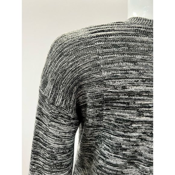 Ellen Tracy Womens Pullover Sweater Black Gray Melange Long Sleeve V Neck S - Picture 4 of 12